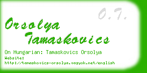 orsolya tamaskovics business card